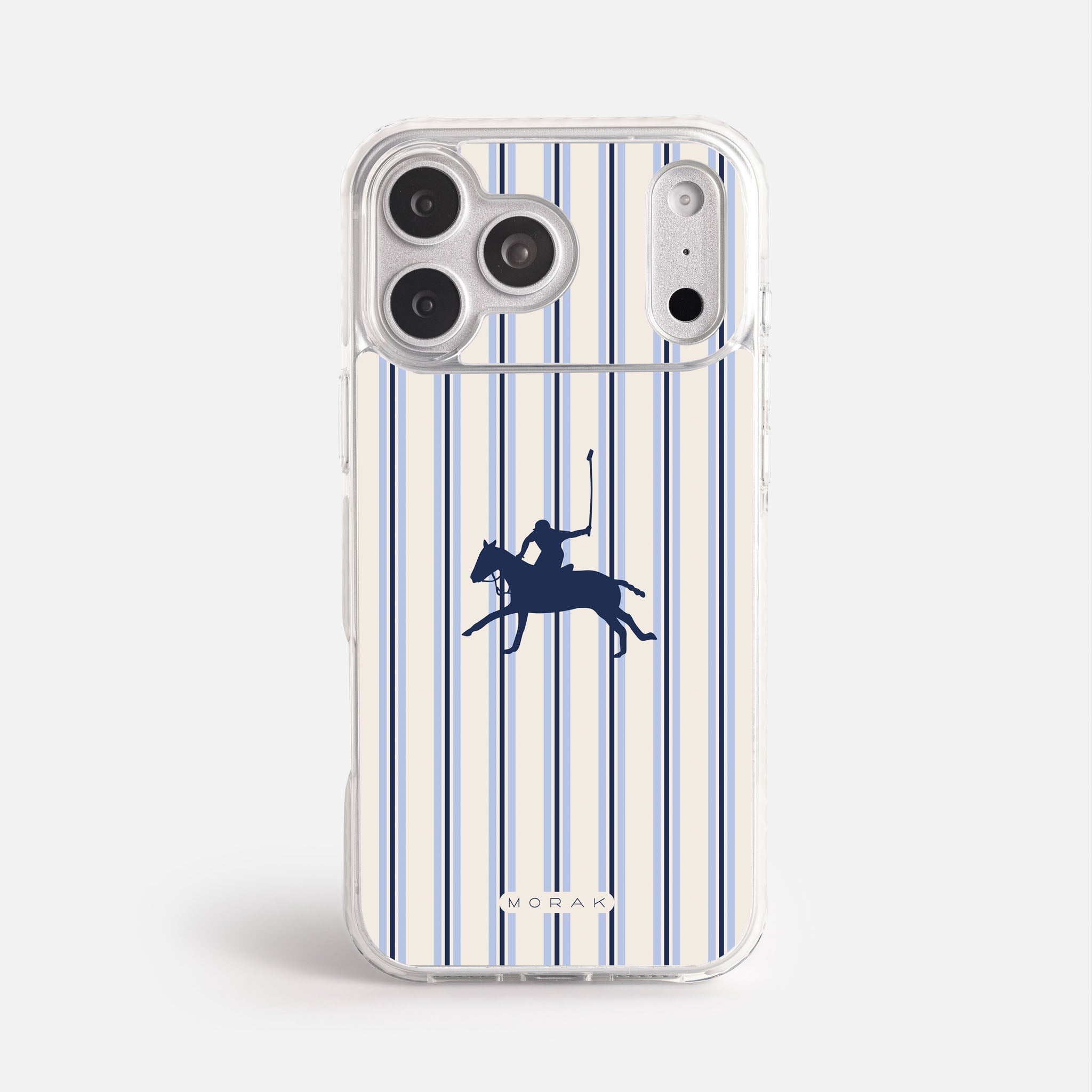 Case Polo Stripe - Blanco Premium – Protección antigolpe | Diseño colombiano | Morak