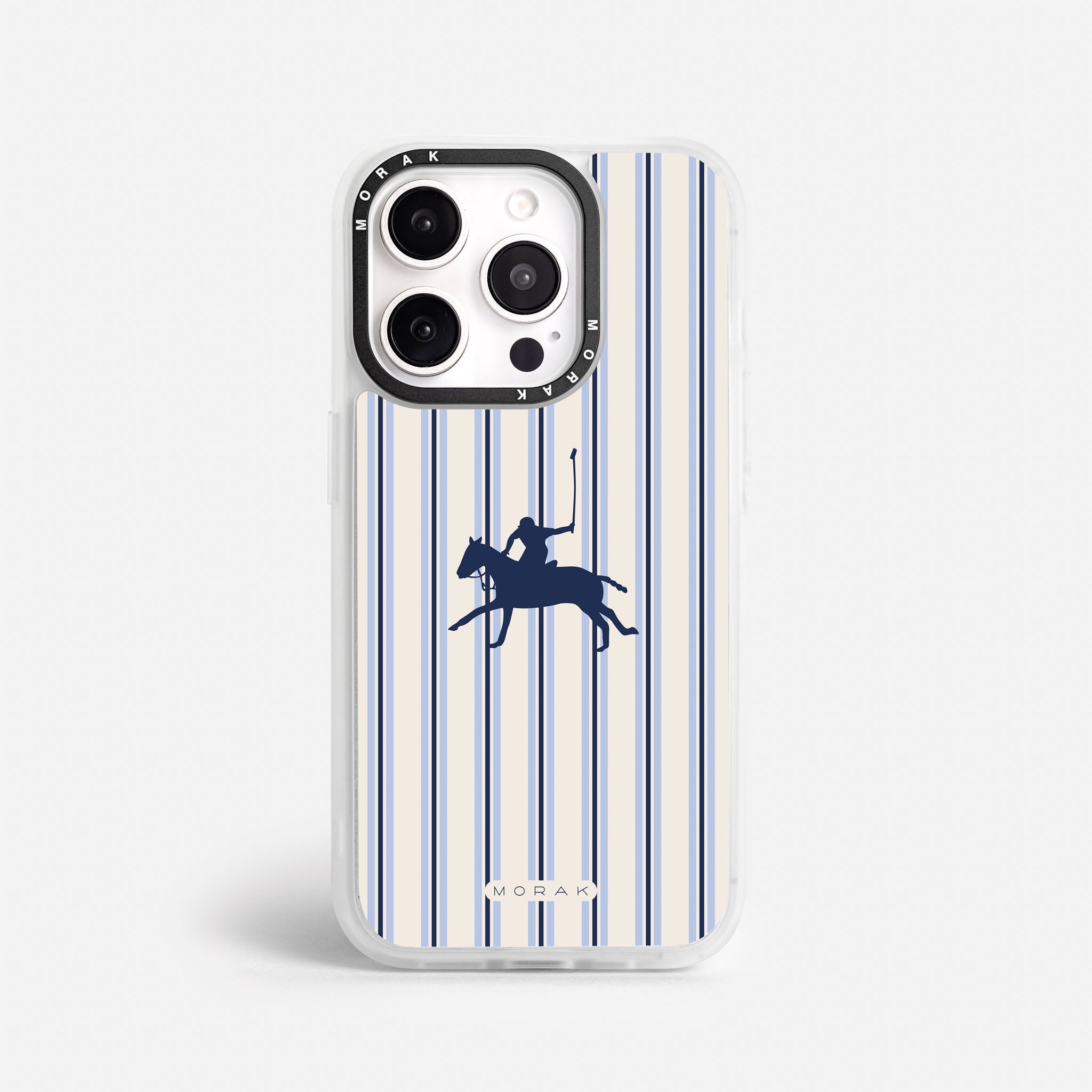 Case Polo Stripe - Blanco Premium – Protección antigolpe | Diseño colombiano | Morak