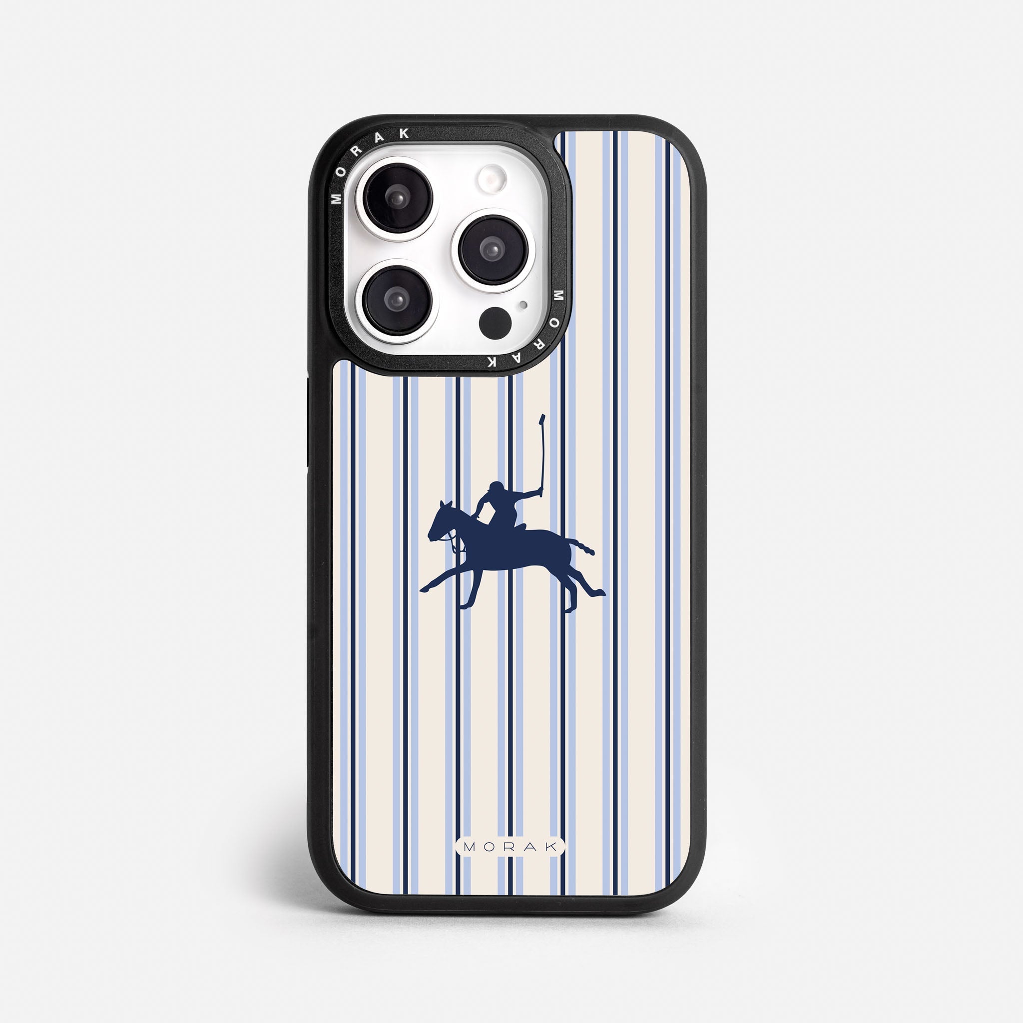 Case Polo Stripe - Blanco Premium – Protección antigolpe | Diseño colombiano | Morak