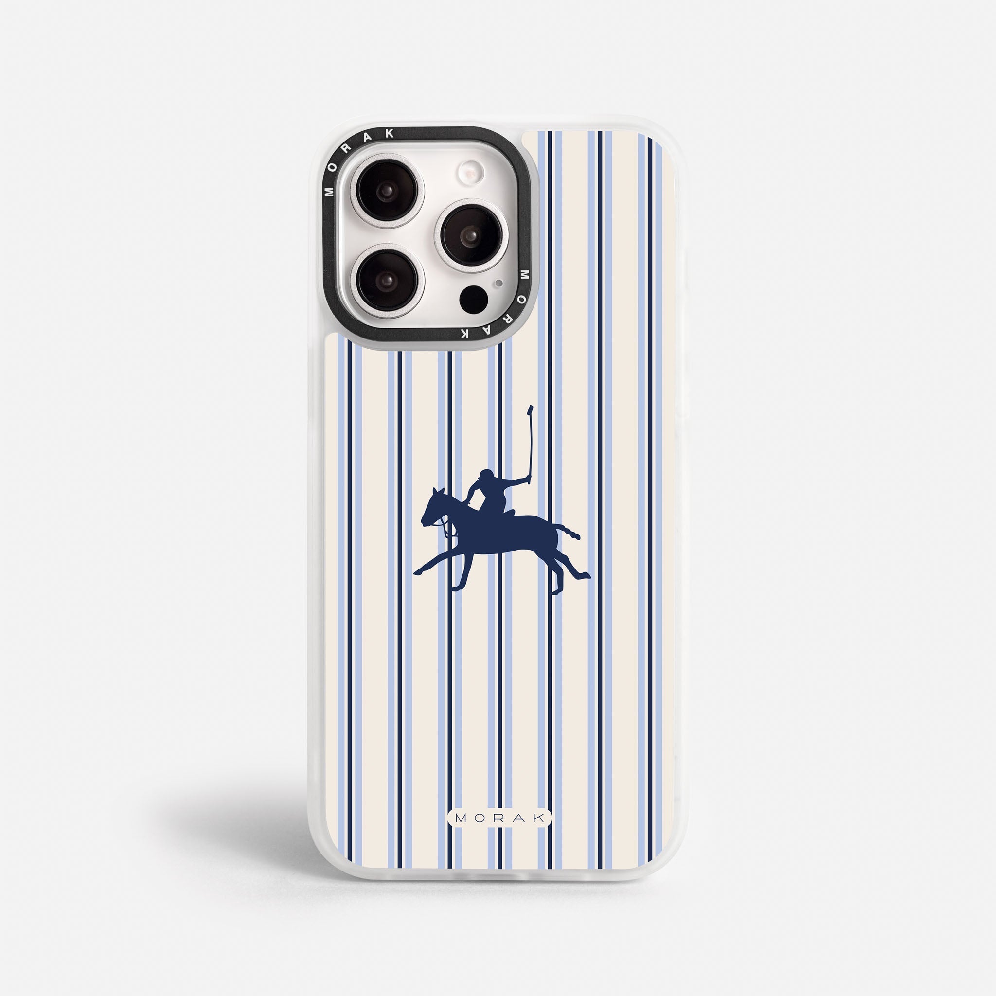 Case Polo Stripe - Blanco Premium – Protección antigolpe | Diseño colombiano | Morak