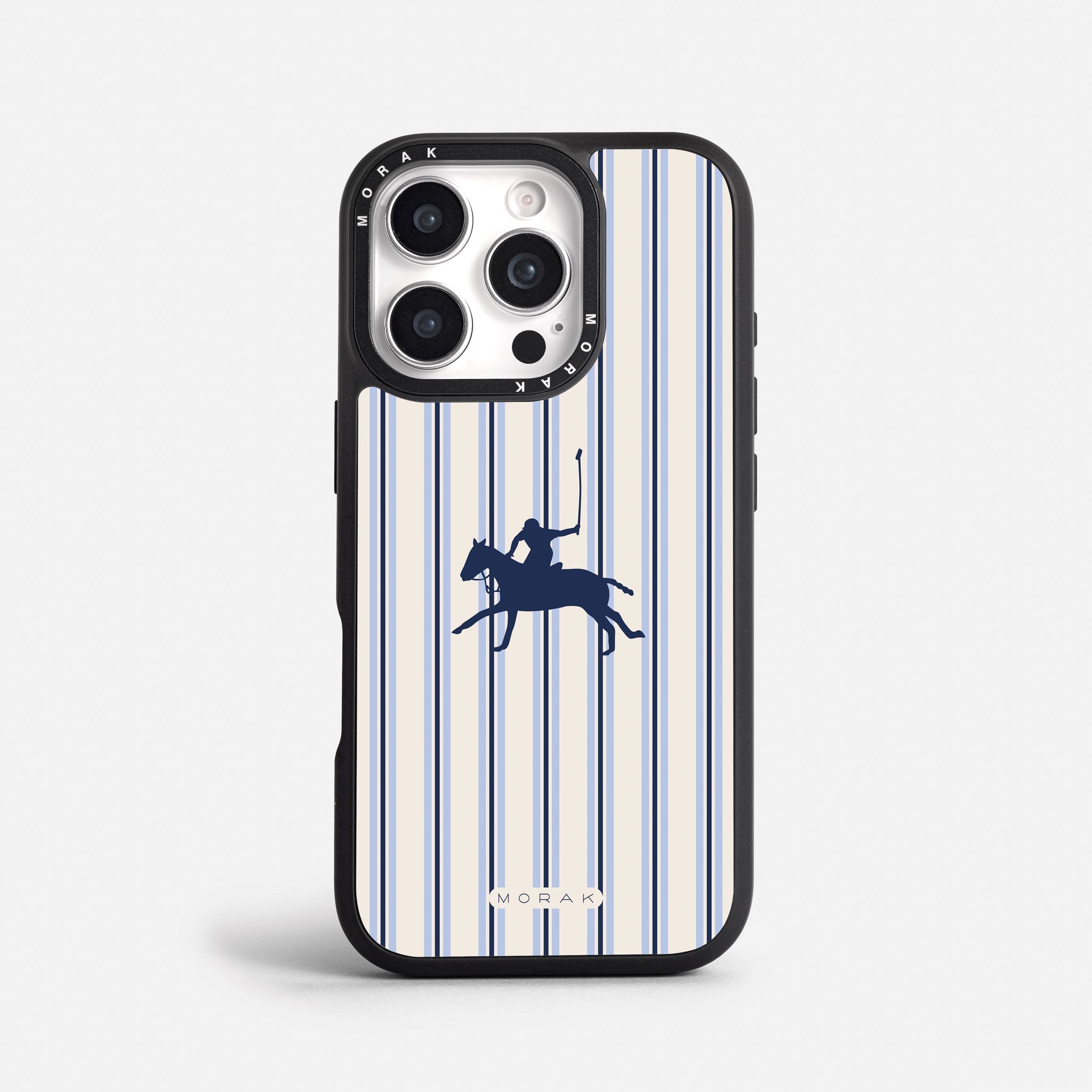 Case Polo Stripe - Blanco Premium – Protección antigolpe | Diseño colombiano | Morak