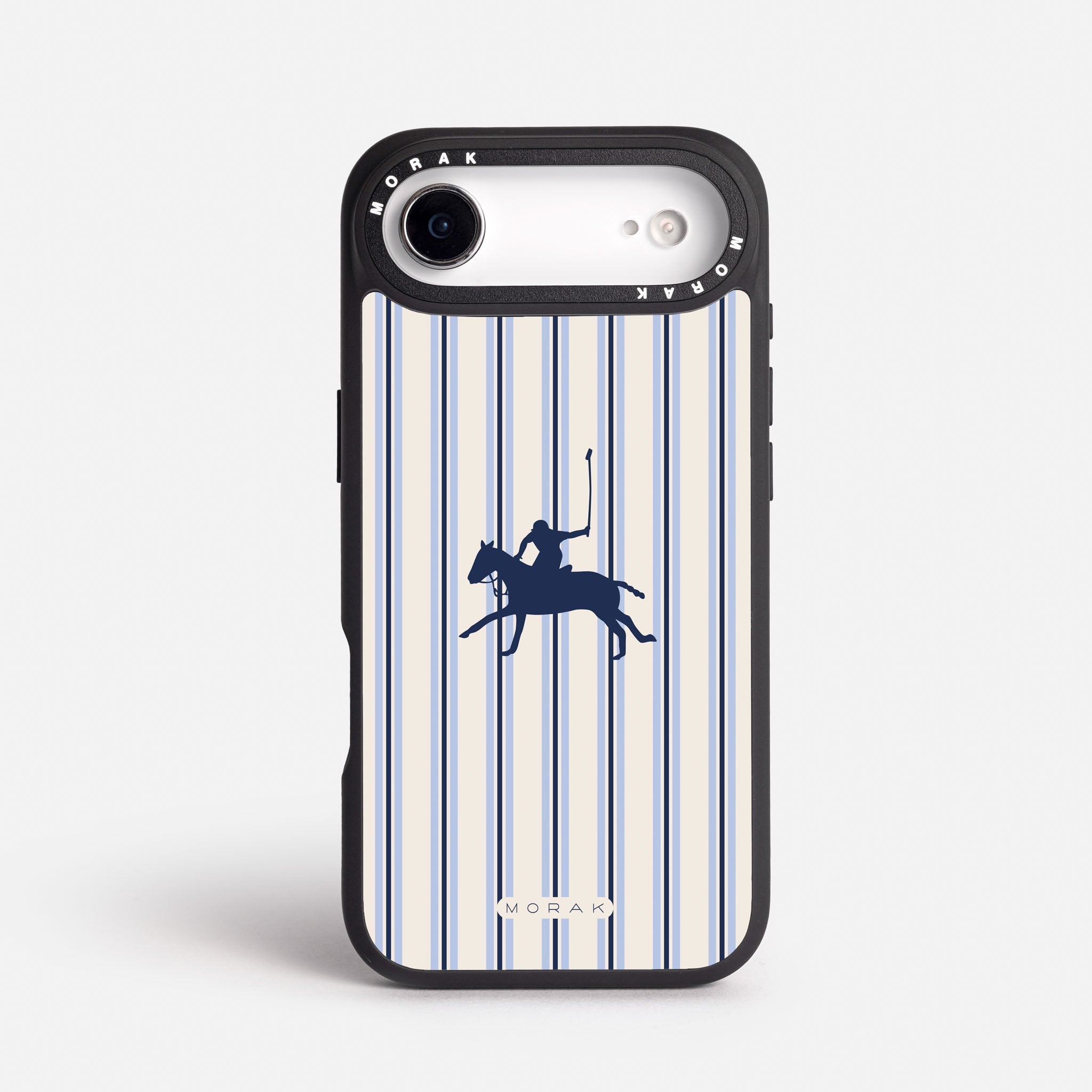 Case Polo Stripe - Blanco Premium – Protección antigolpe | Diseño colombiano | Morak