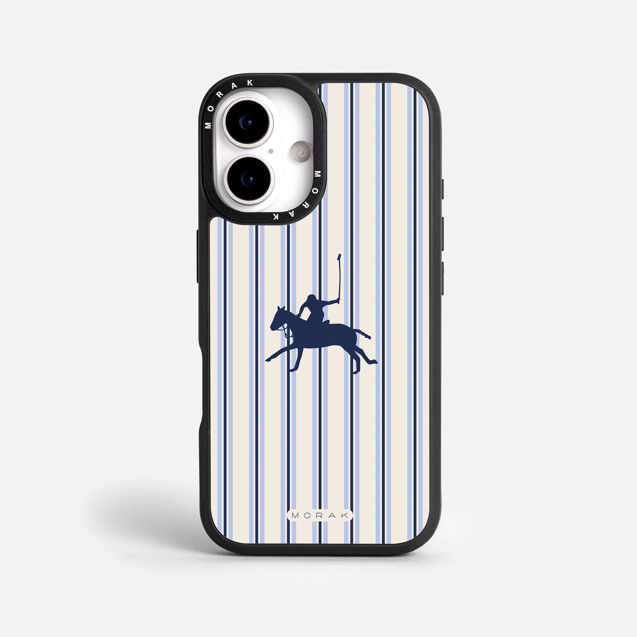Case Polo Stripe - Blanco Premium – Protección antigolpe | Diseño colombiano | Morak