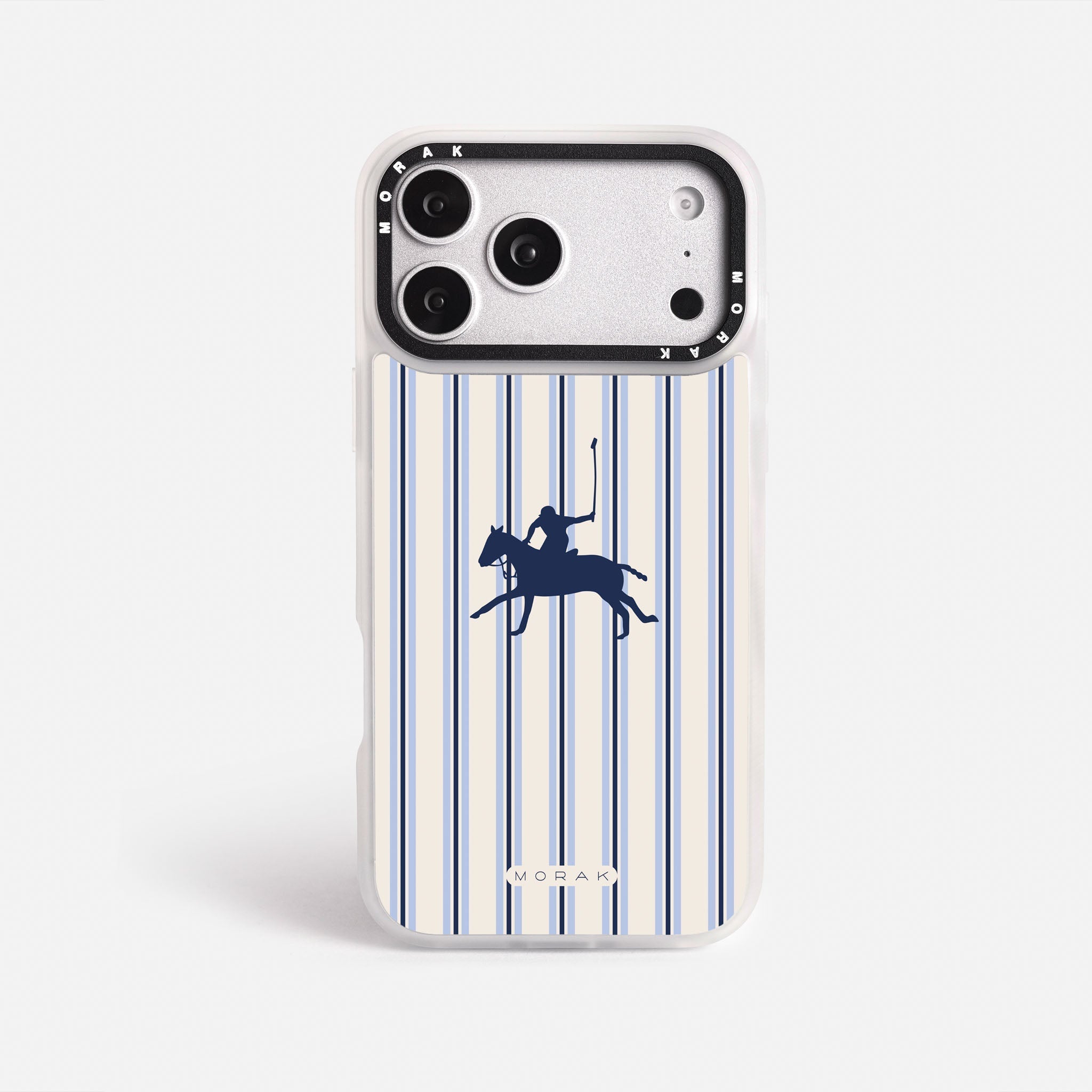 Case Polo Stripe - Blanco Premium – Protección antigolpe | Diseño colombiano | Morak