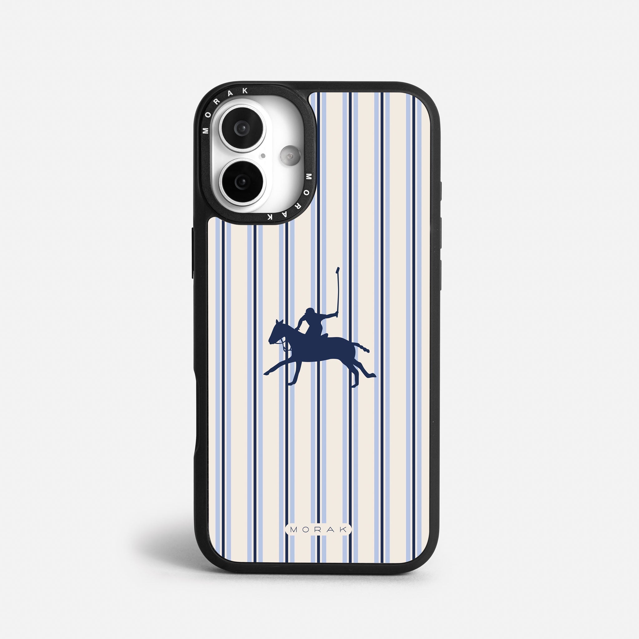 Case Polo Stripe - Blanco Premium – Protección antigolpe | Diseño colombiano | Morak