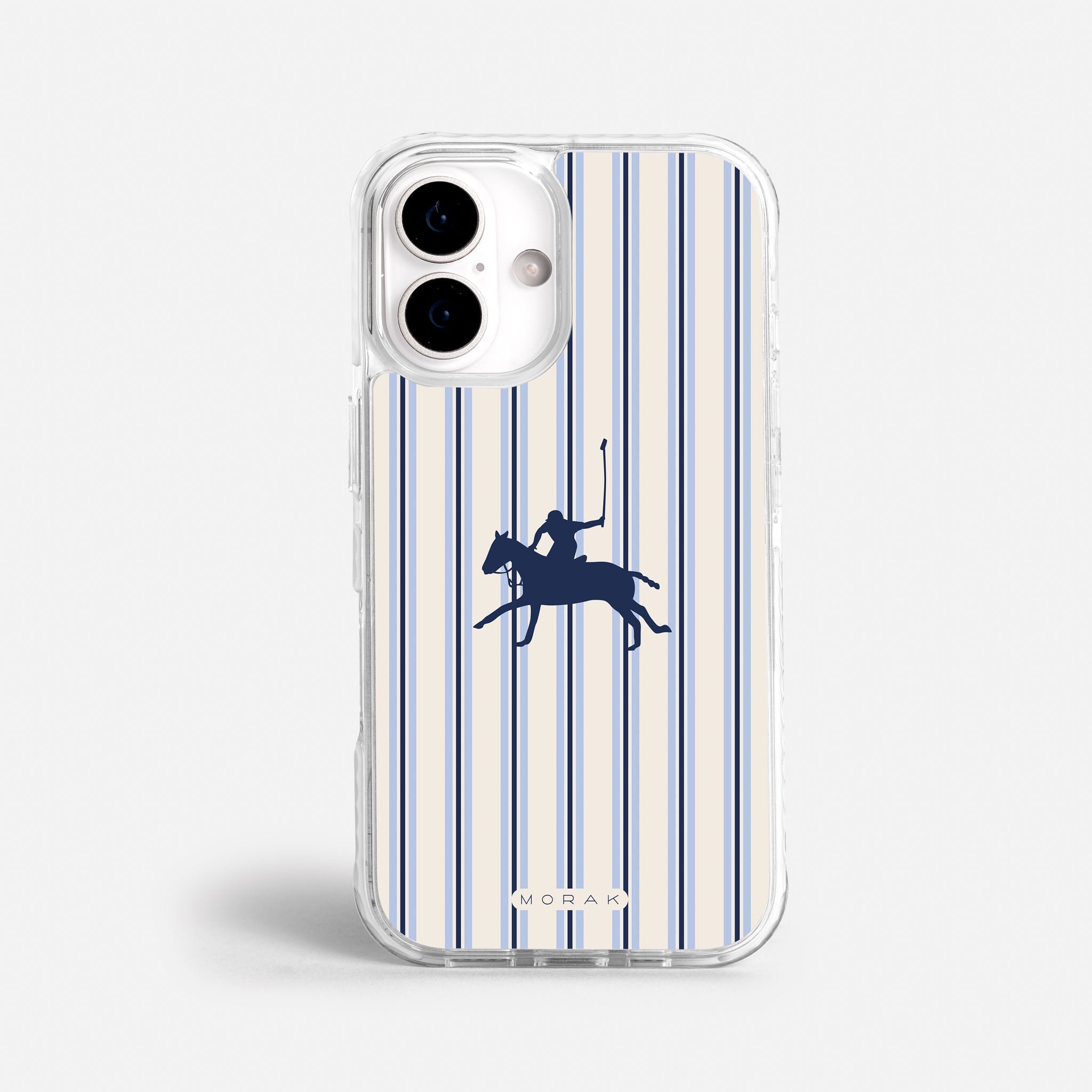 Case Polo Stripe - Blanco Premium – Protección antigolpe | Diseño colombiano | Morak