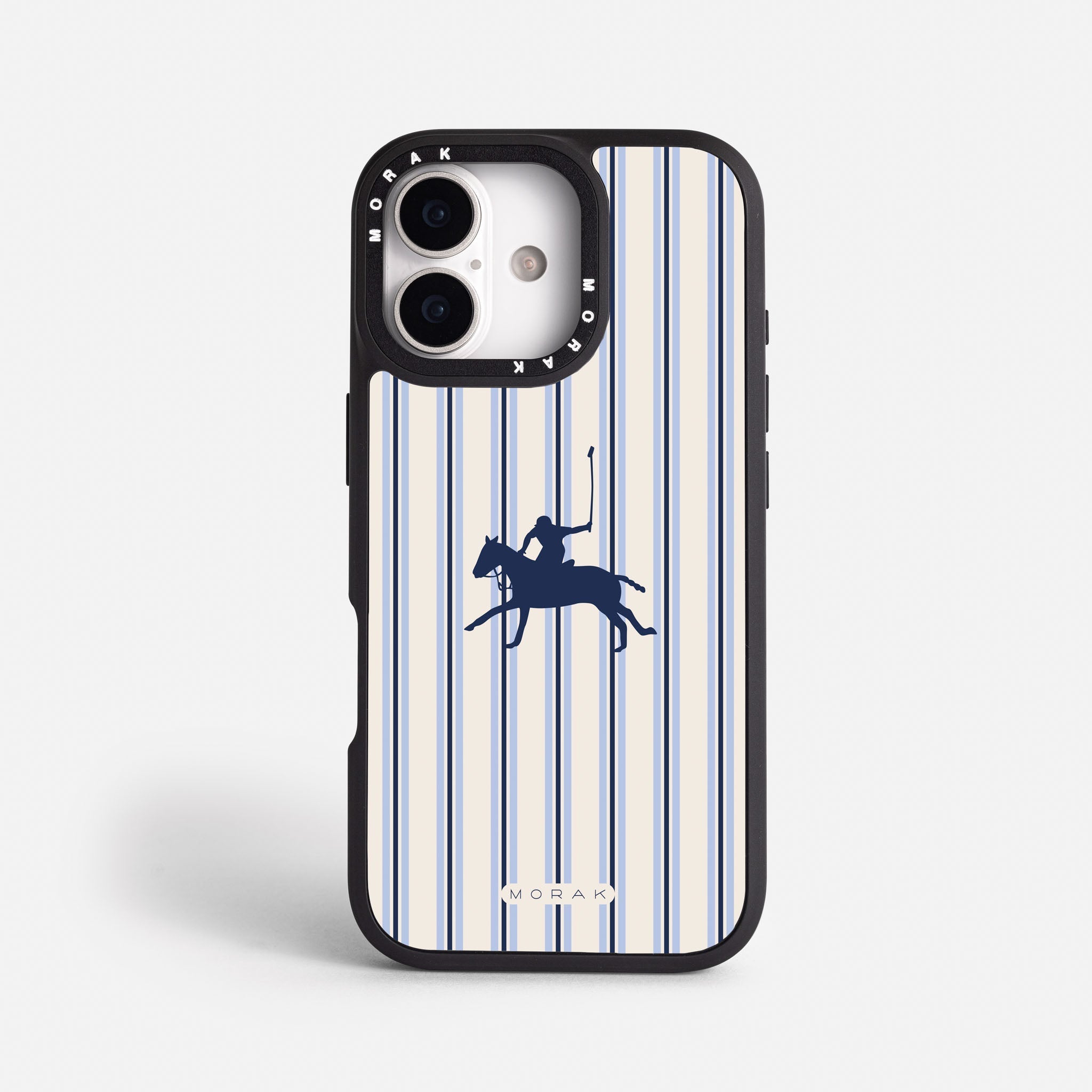 Case Polo Stripe - Blanco Premium – Protección antigolpe | Diseño colombiano | Morak