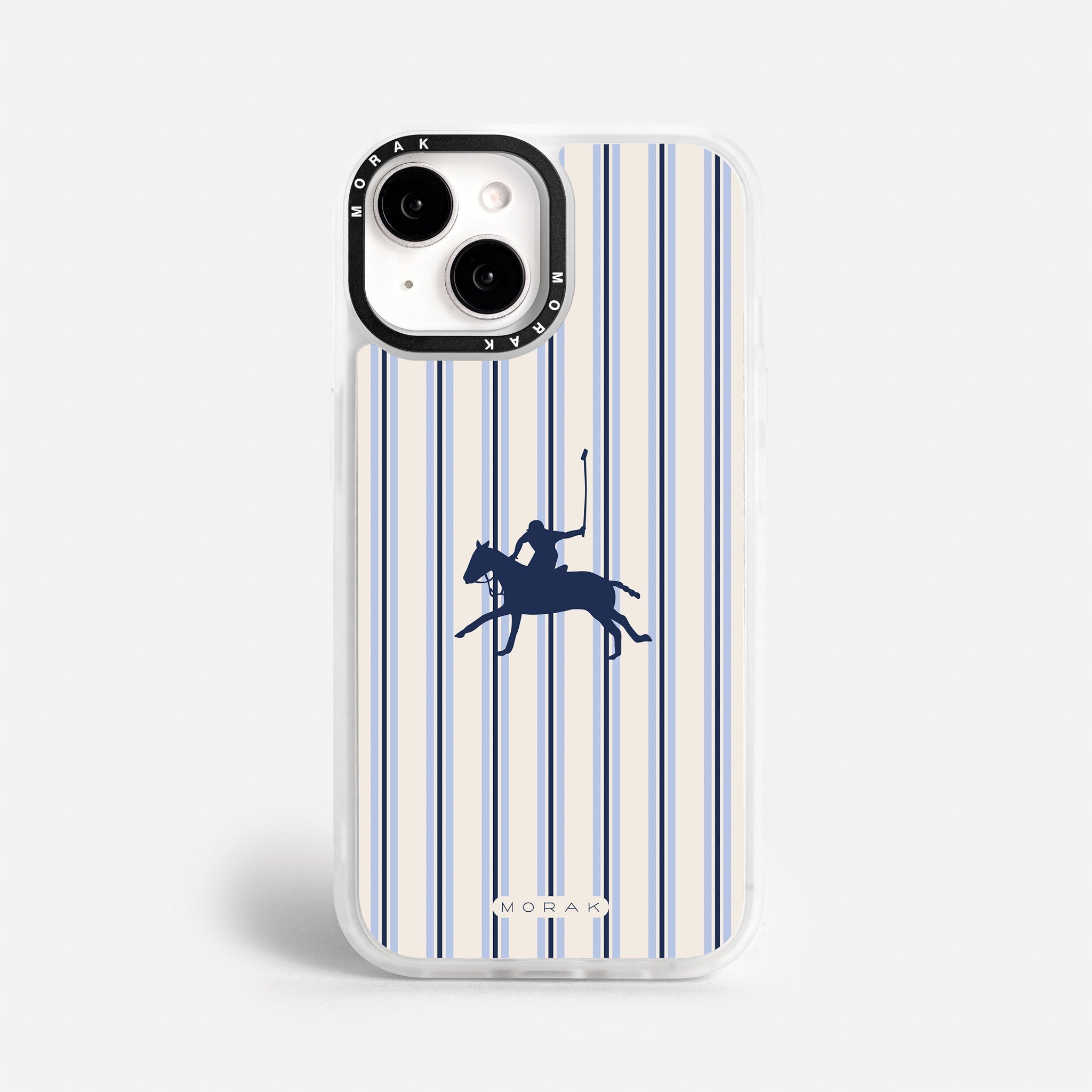 Case Polo Stripe - Blanco Premium – Protección antigolpe | Diseño colombiano | Morak