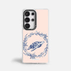 Case Funda Sea Circle - Blanco Premium Para iPhone 17-12 Samsung S26-S22