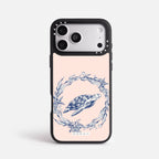 Case Funda Sea Circle - Blanco Premium Para iPhone 17-12 Samsung S26-S22