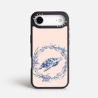 Case Funda Sea Circle - Blanco Premium Para iPhone 17-12 Samsung S26-S22