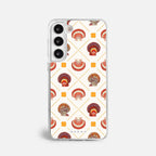 Case Funda Shell Pattern - Blanco Premium Para iPhone 17-12 Samsung S26-S22