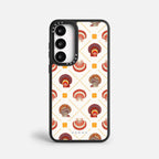 Case Funda Shell Pattern - Blanco Premium Para iPhone 17-12 Samsung S26-S22
