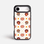 Case Funda Shell Pattern - Blanco Premium Para iPhone 17-12 Samsung S26-S22