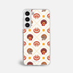 Case Funda Shell Pattern - Blanco Premium Para iPhone 17-12 Samsung S26-S22