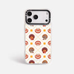 Case Funda Shell Pattern - Blanco Premium Para iPhone 17-12 Samsung S26-S22
