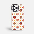 Case Funda Shell Pattern - Blanco Premium Para iPhone 17-12 Samsung S26-S22