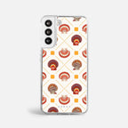 Case Funda Shell Pattern - Blanco Premium Para iPhone 17-12 Samsung S26-S22
