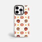 Case Funda Shell Pattern - Blanco Premium Para iPhone 17-12 Samsung S26-S22