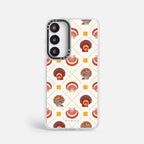 Case Funda Shell Pattern - Blanco Premium Para iPhone 17-12 Samsung S26-S22