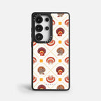 Case Funda Shell Pattern - Blanco Premium Para iPhone 17-12 Samsung S26-S22