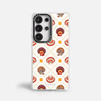Case Funda Shell Pattern - Blanco Premium Para iPhone 17-12 Samsung S26-S22