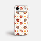 Case Funda Shell Pattern - Blanco Premium Para iPhone 17-12 Samsung S26-S22