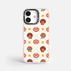 Case Funda Shell Pattern - Blanco Premium Para iPhone 17-12 Samsung S26-S22