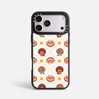 Case Funda Shell Pattern - Blanco Premium Para iPhone 17-12 Samsung S26-S22
