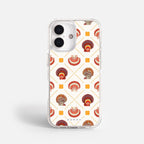 Case Funda Shell Pattern - Blanco Premium Para iPhone 17-12 Samsung S26-S22