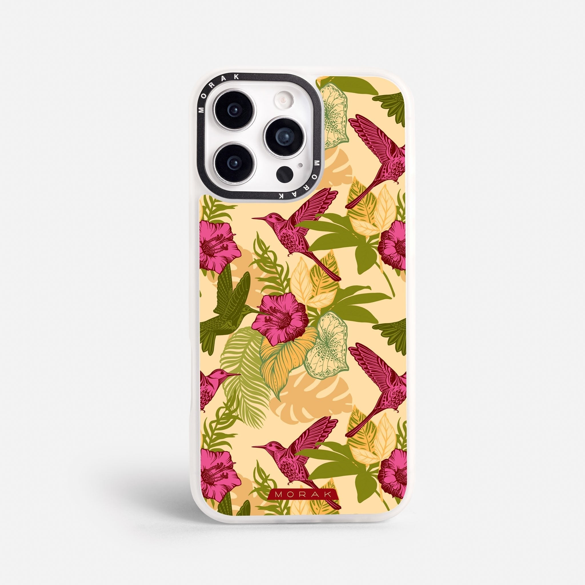 Case Tropic Bloom - Blanco Premium – Protección antigolpe | Diseño colombiano | Morak
