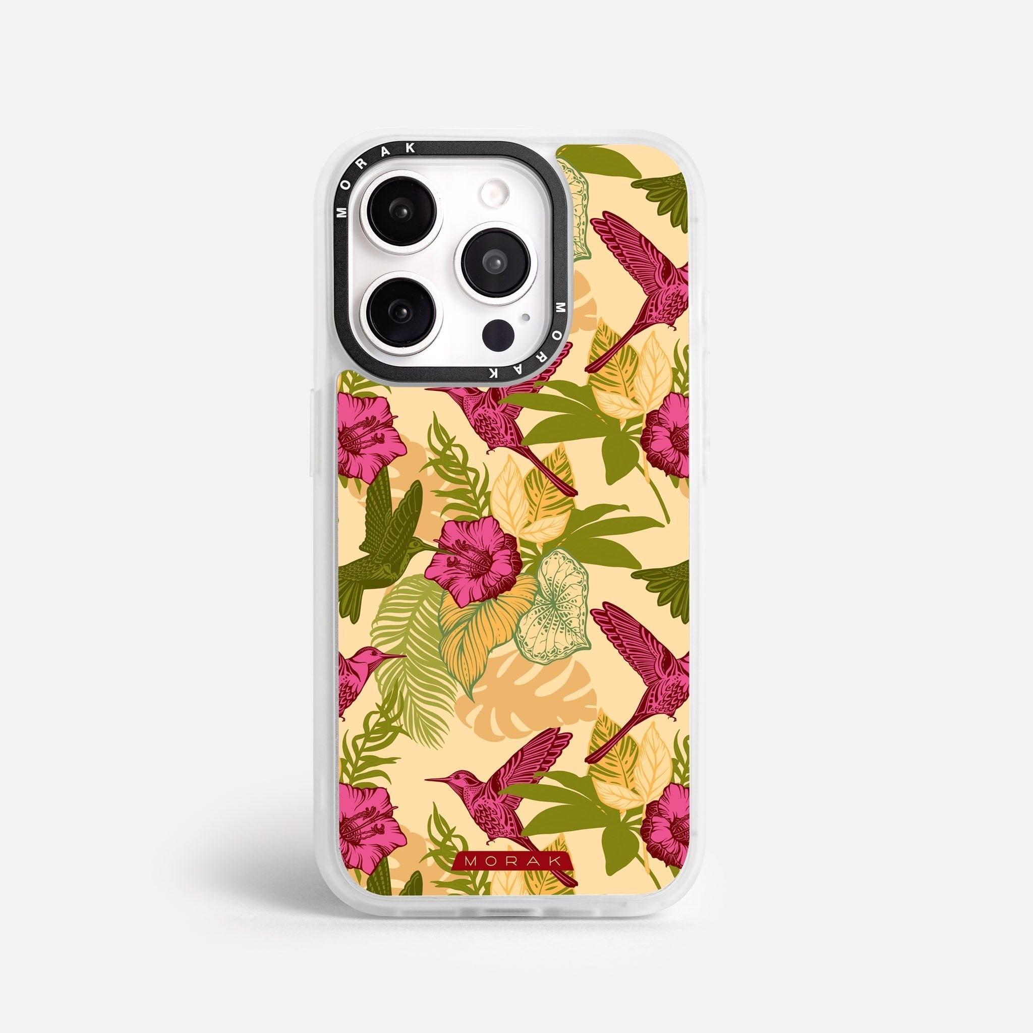 Case Tropic Bloom - Blanco Premium – Protección antigolpe | Diseño colombiano | Morak