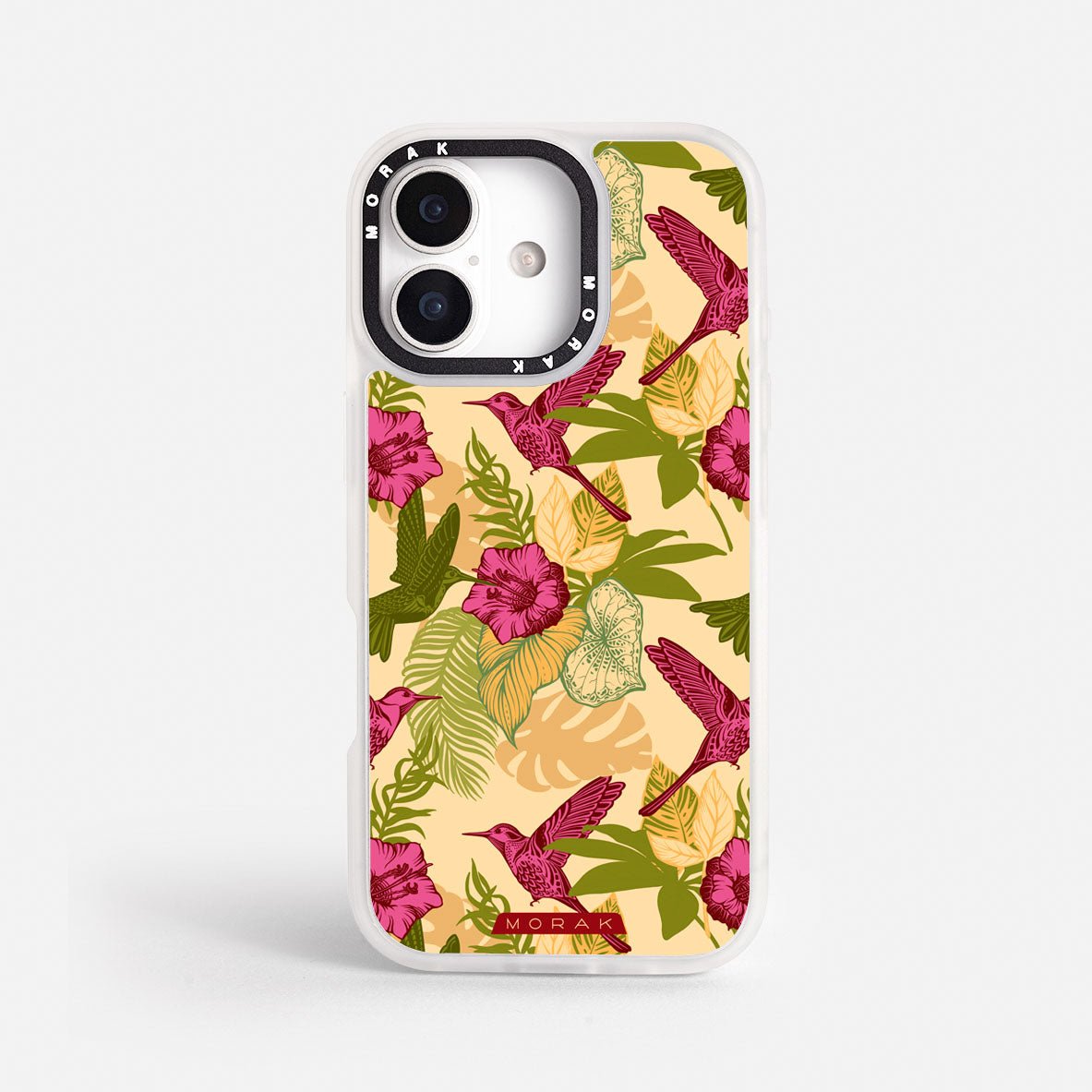 Case Tropic Bloom - Blanco Premium – Protección antigolpe | Diseño colombiano | Morak