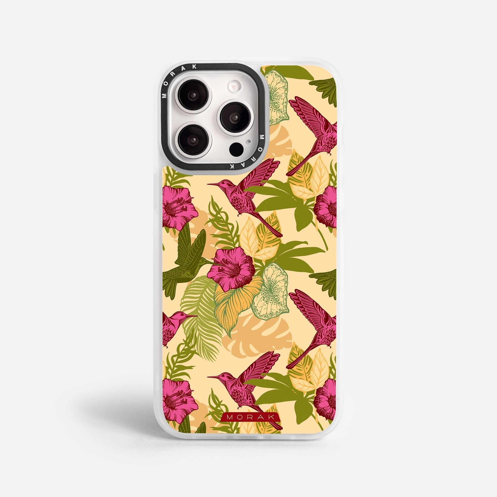 Case Tropic Bloom - Blanco Premium – Protección antigolpe | Diseño colombiano | Morak