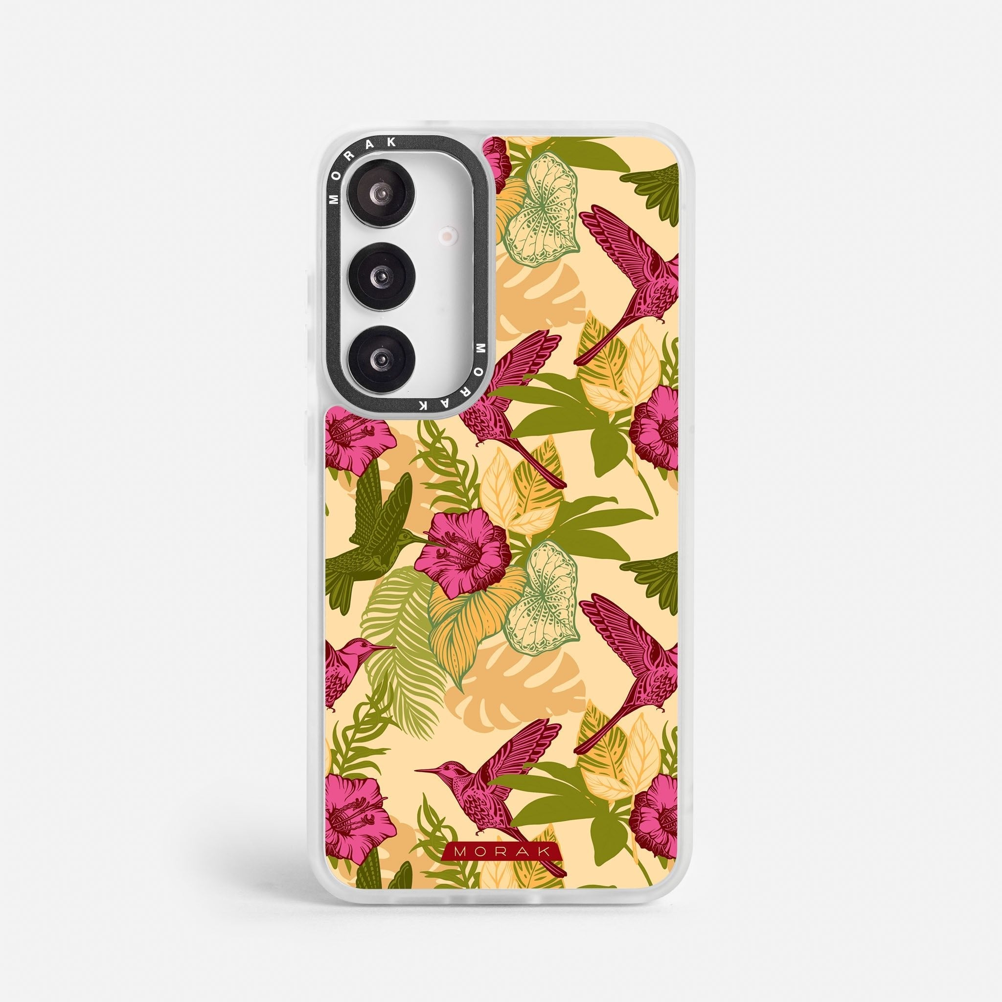 Case Tropic Bloom - Blanco Premium – Protección antigolpe | Diseño colombiano | Morak