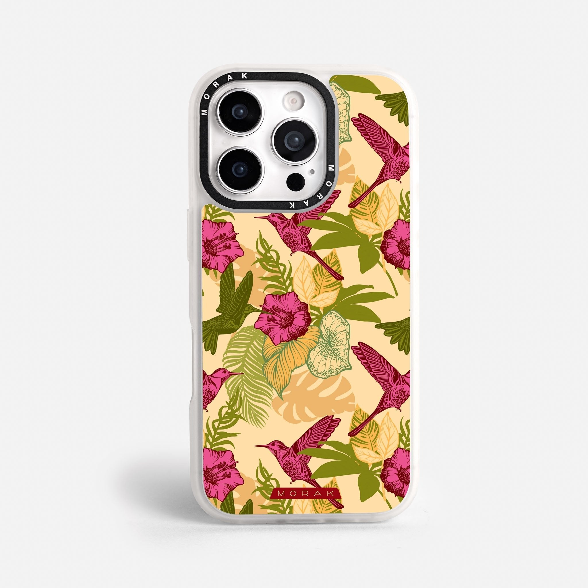 Case Tropic Bloom - Blanco Premium – Protección antigolpe | Diseño colombiano | Morak