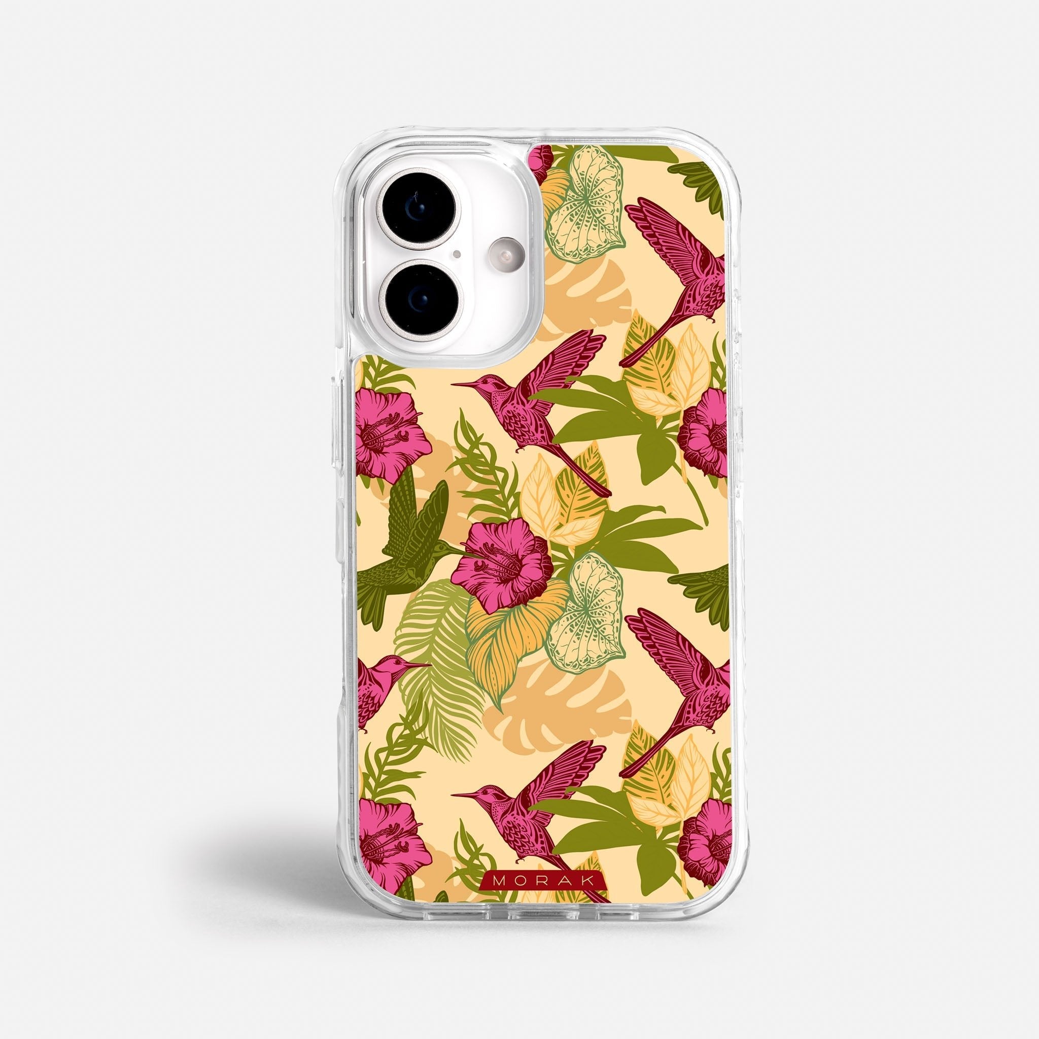 Case Tropic Bloom - Blanco Premium – Protección antigolpe | Diseño colombiano | Morak