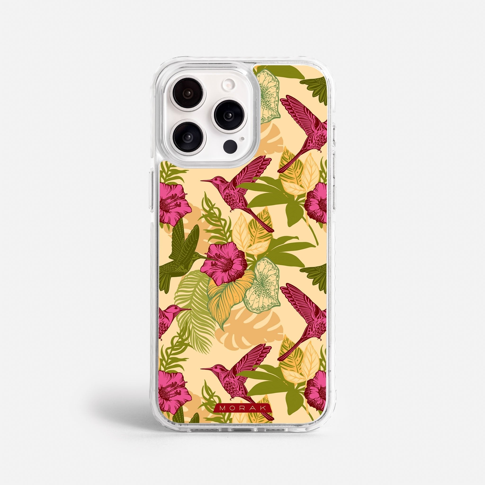 Case Tropic Bloom - Blanco Premium – Protección antigolpe | Diseño colombiano | Morak