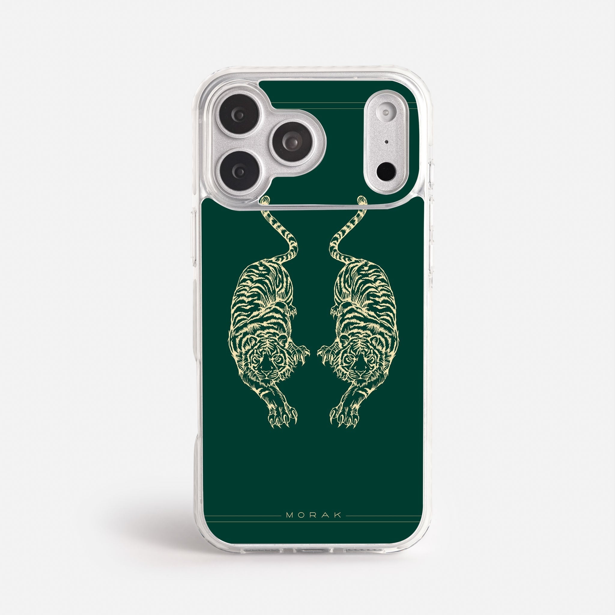Case Twin Tigers - Blanco Premium – Protección antigolpe | Diseño colombiano | Morak