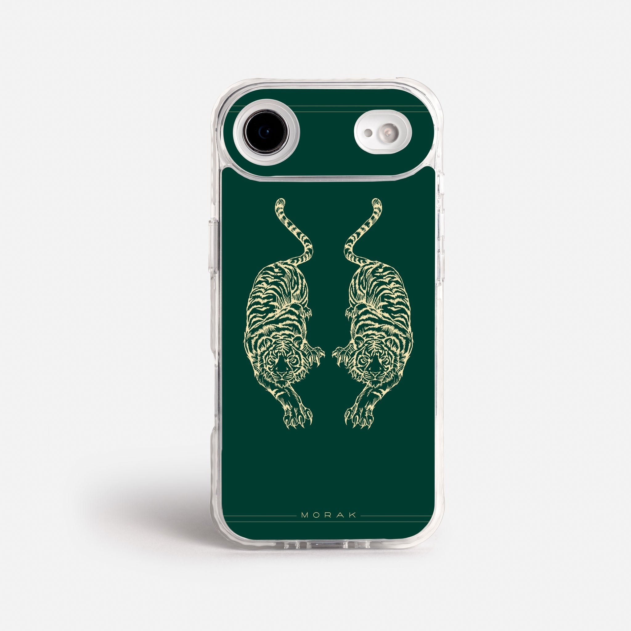 Case Twin Tigers - Blanco Premium – Protección antigolpe | Diseño colombiano | Morak