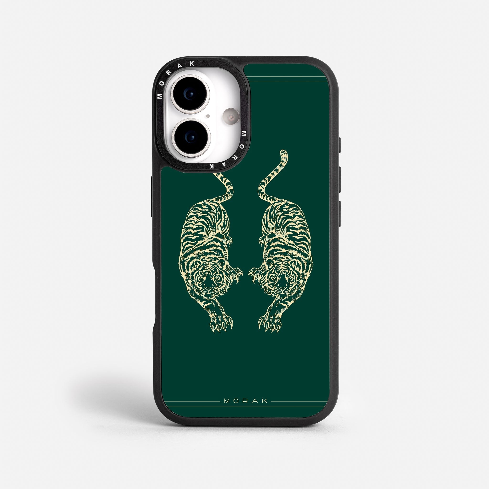 Case Twin Tigers - Blanco Premium – Protección antigolpe | Diseño colombiano | Morak