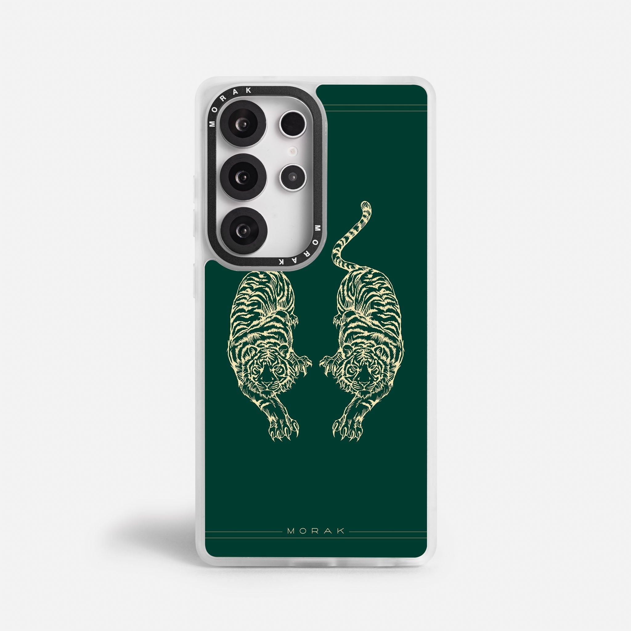 Case Twin Tigers - Blanco Premium – Protección antigolpe | Diseño colombiano | Morak