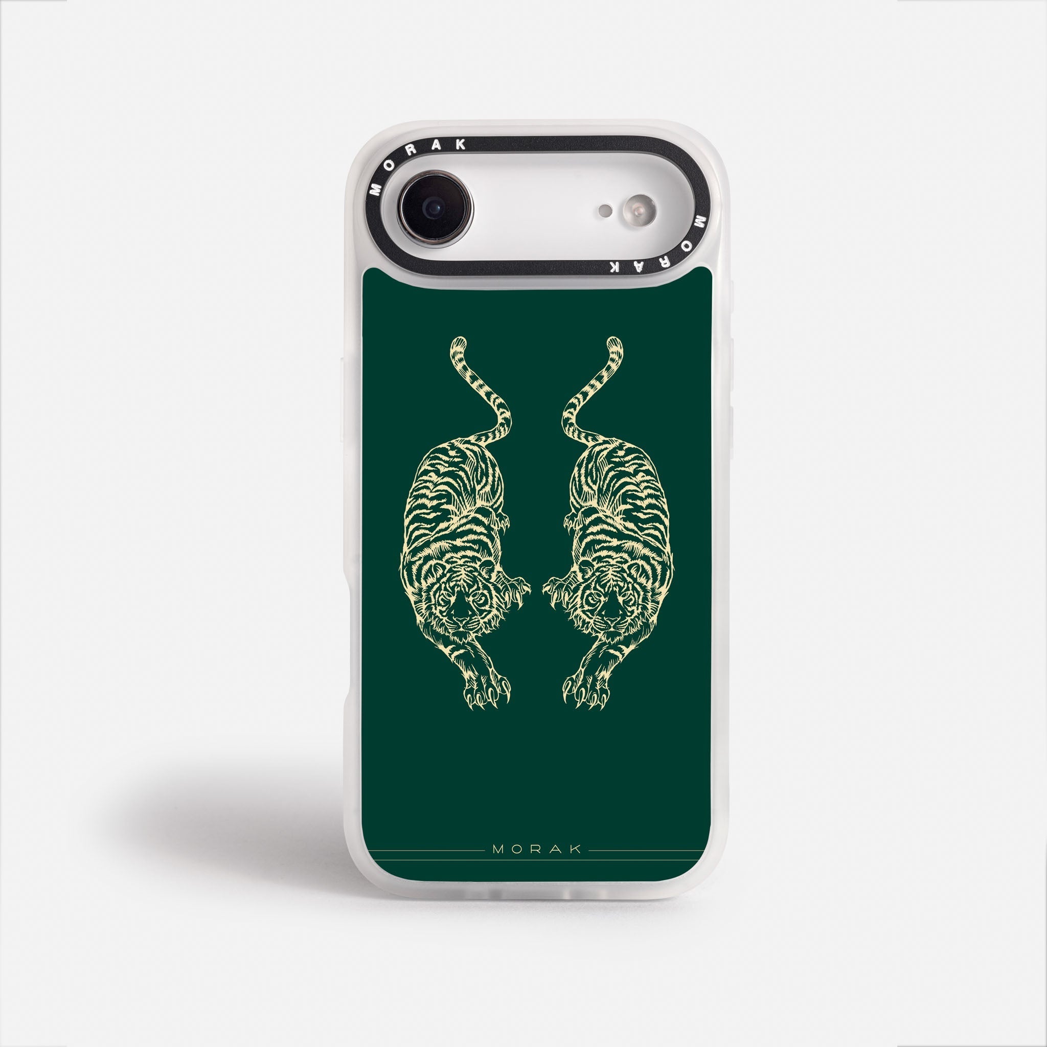 Case Twin Tigers - Blanco Premium – Protección antigolpe | Diseño colombiano | Morak