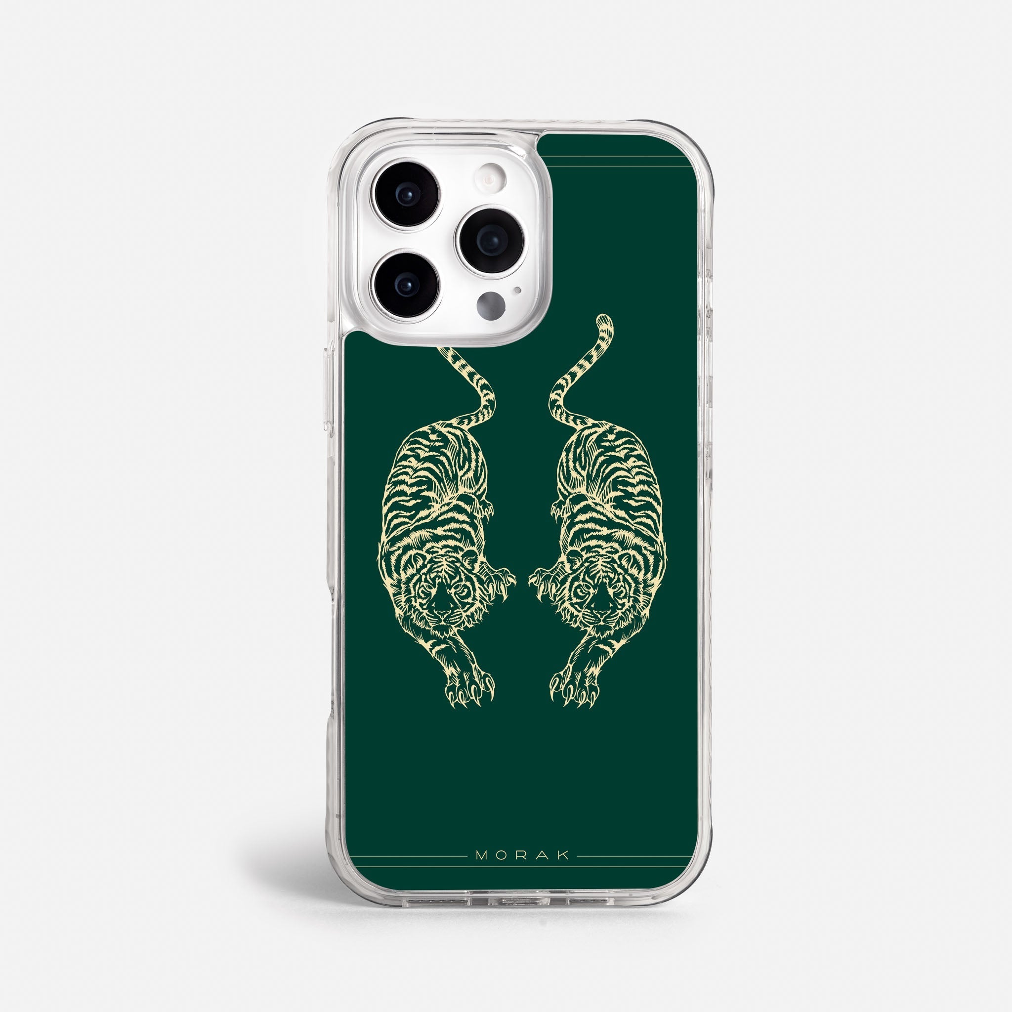 Case Twin Tigers - Blanco Premium – Protección antigolpe | Diseño colombiano | Morak