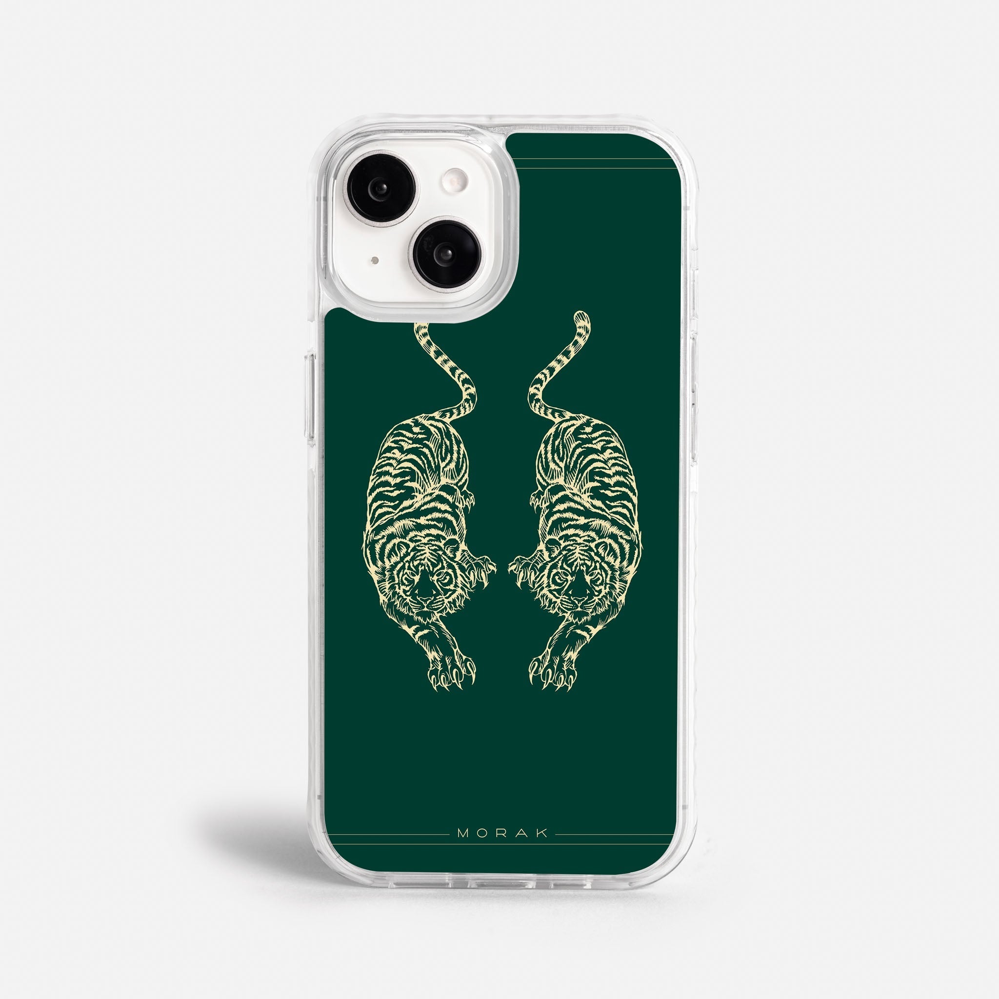 Case Twin Tigers - Blanco Premium – Protección antigolpe | Diseño colombiano | Morak