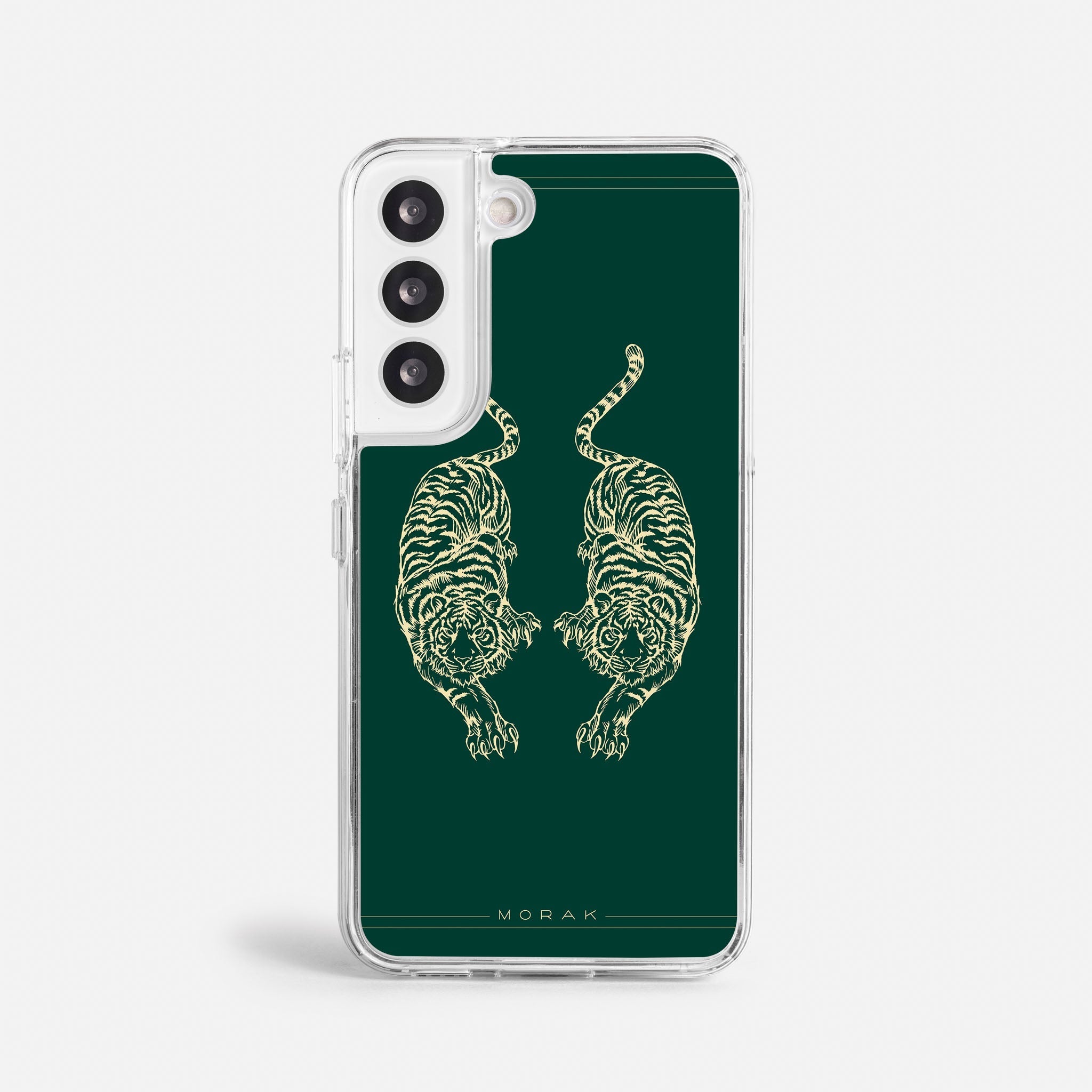 Case Twin Tigers - Blanco Premium – Protección antigolpe | Diseño colombiano | Morak