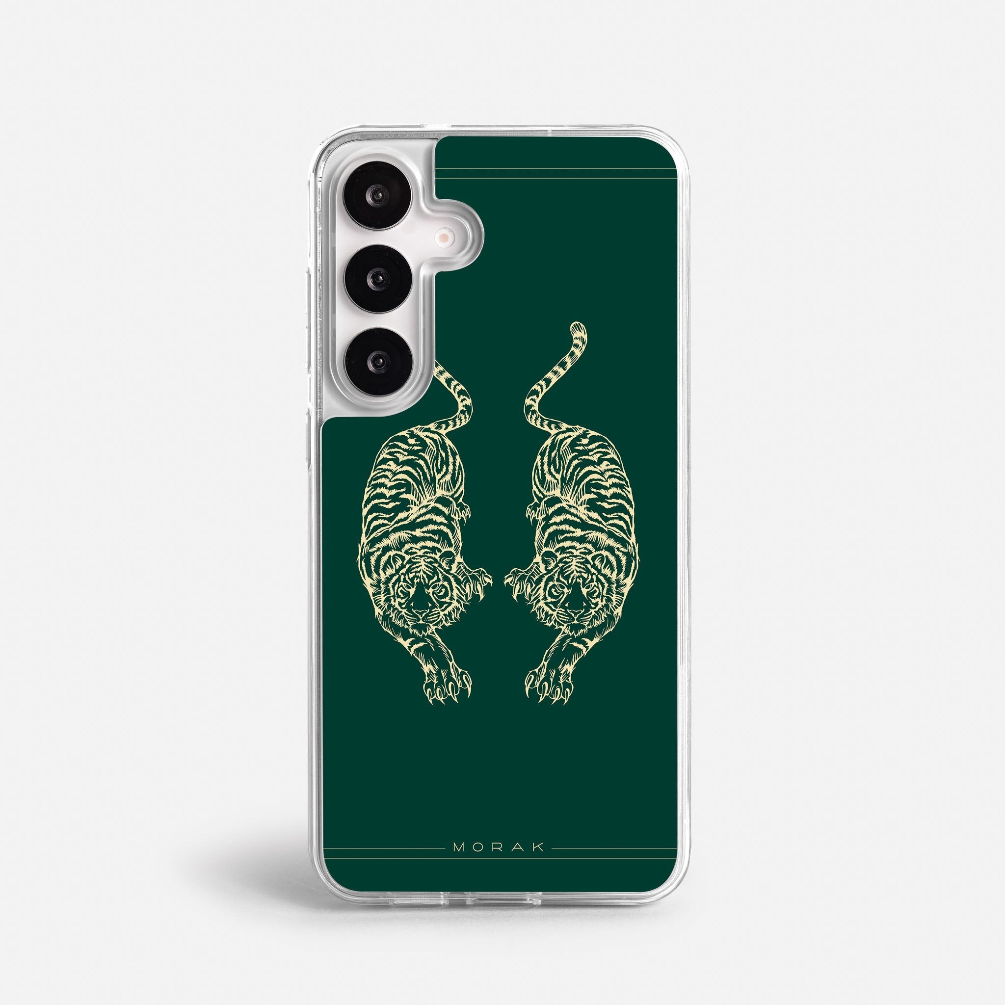 Case Twin Tigers - Blanco Premium – Protección antigolpe | Diseño colombiano | Morak