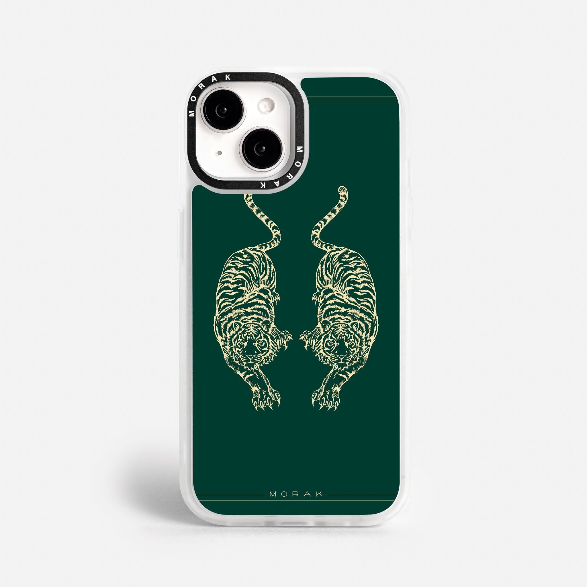 Case Twin Tigers - Blanco Premium – Protección antigolpe | Diseño colombiano | Morak