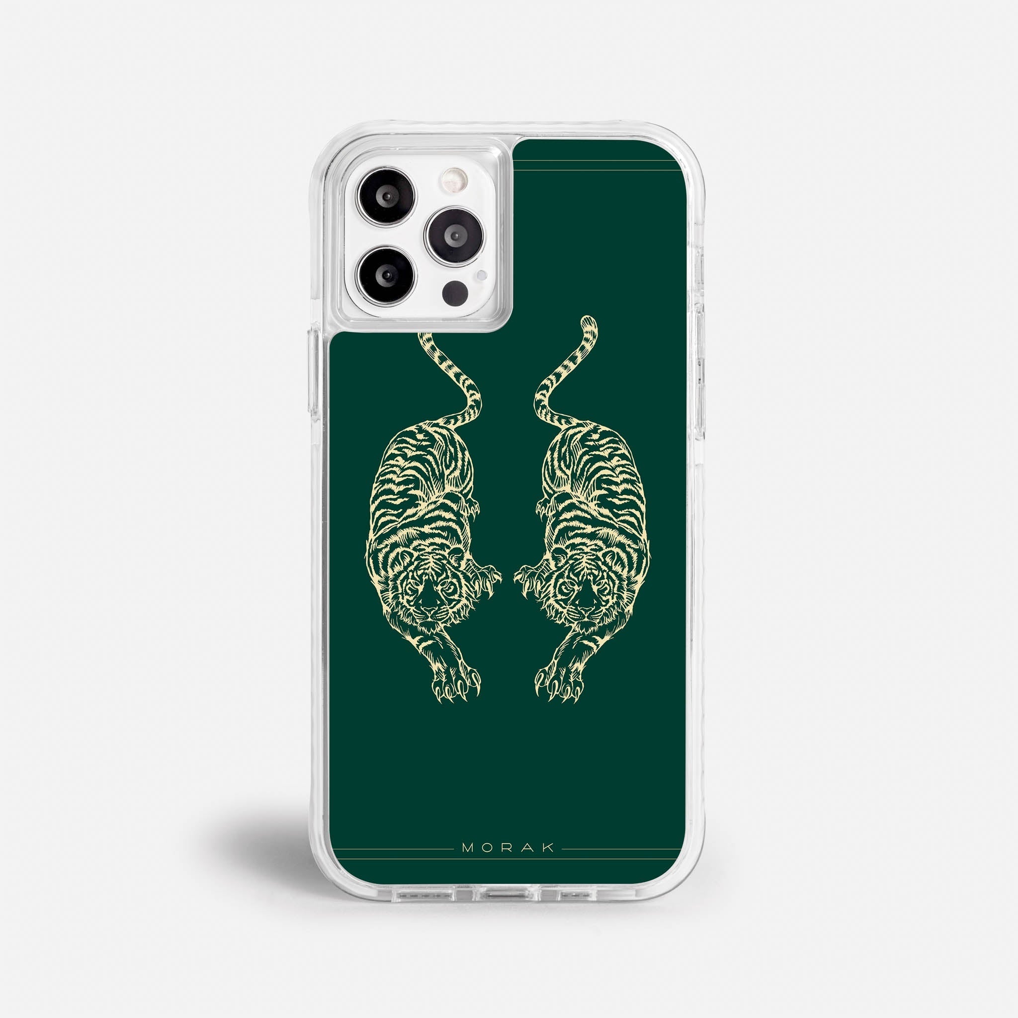 Case Twin Tigers - Blanco Premium – Protección antigolpe | Diseño colombiano | Morak