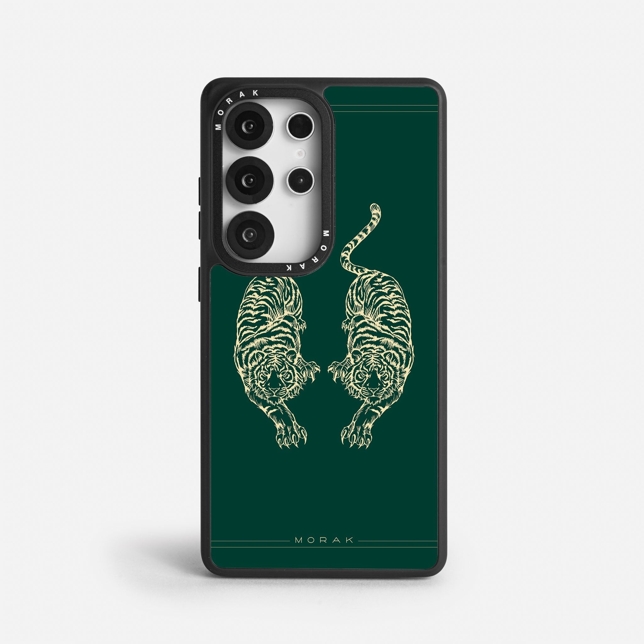 Case Twin Tigers - Blanco Premium – Protección antigolpe | Diseño colombiano | Morak